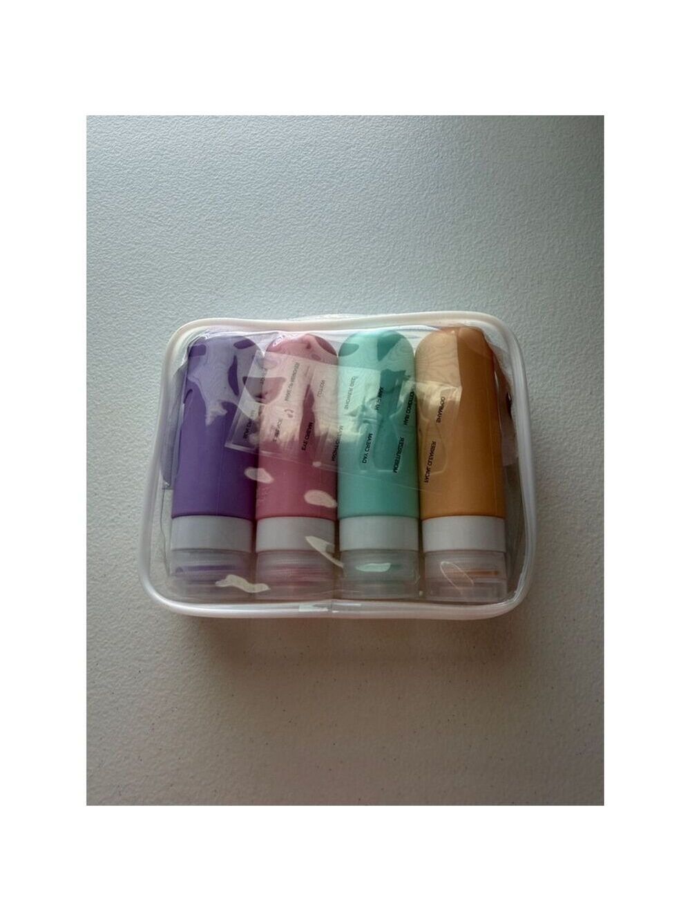 Travel Silicone Lotion Bottles - Peach, Mint, Pink & Lavender (4-Pack) - Picture 2 of 2
